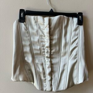 Zara Cream Satin Corset Top